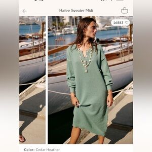 Free People Hailee sweater dress Forrest green new with tags, size Medium